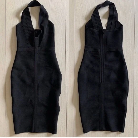 Bebe Elegant Black Bandage Dress - Picture 3 of 5